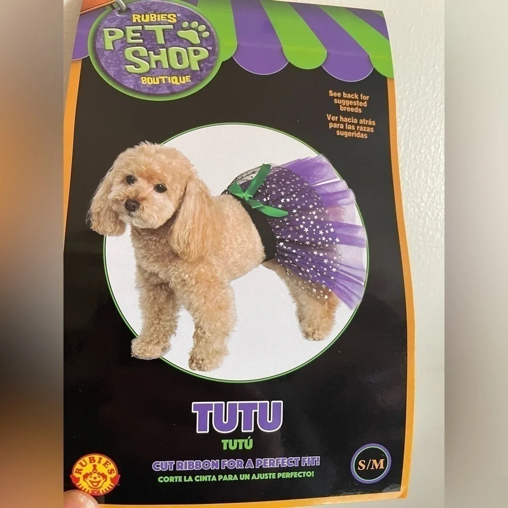 Rubie’s Pet Shop Boutique Purple Star print Dog Cat Pet Dress Tutu